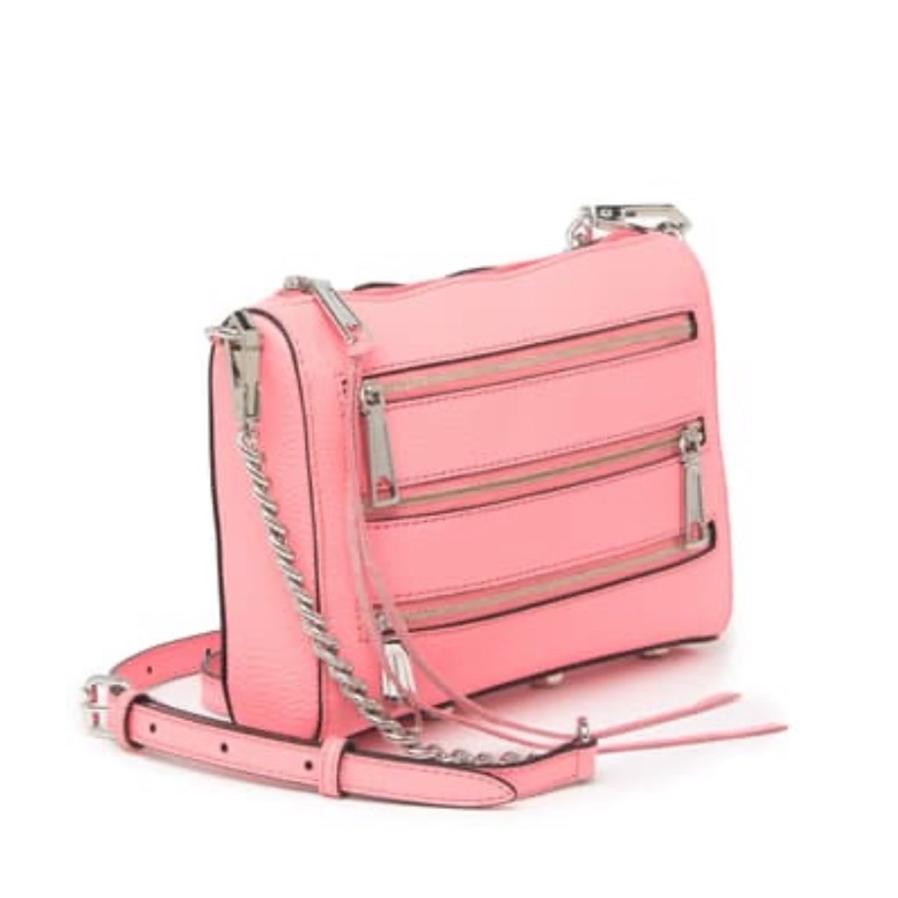 NWT Rebecca Minkoff 5 Zip Leather Crossbody Bag